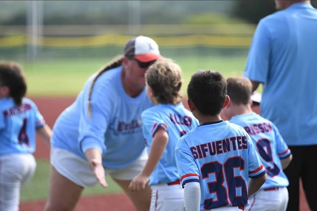 Infield action during a game